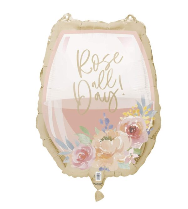 "Rose All Day" Wine Glass Satin