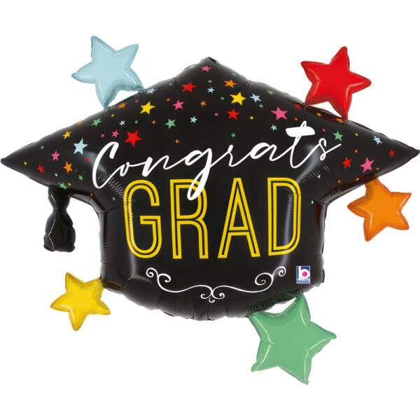 Colorful Stars Grad Hat