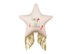 Star with fringes Happy Birthday