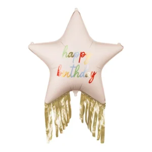 Star with fringes Happy Birthday