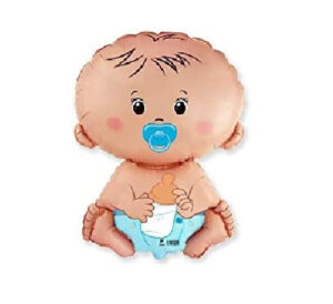 BABY WITH PACIFER BALLOON  24"BOY