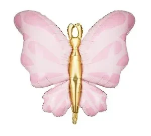 Foil Balloon Butterfly, 69x69 cm, pink