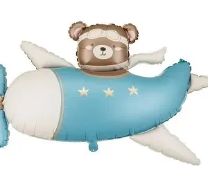 PD FB  SS BEAR IN AIRPLANE , BLUE